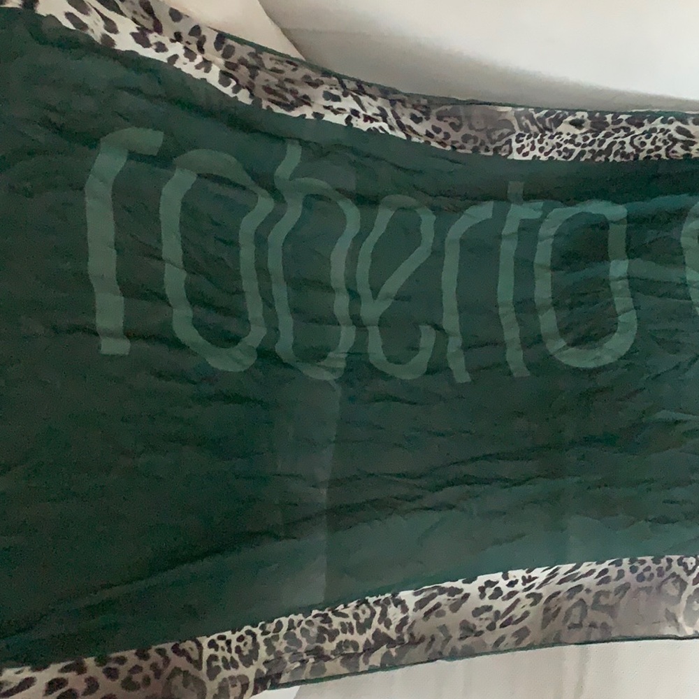 Beautiful Roberto Cavalli leopard print silk shawl